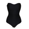 Fabricantes de fuentes transfronterizas venden al por mayor la nueva versión coreana 2023 del traje de baño de una pieza con falda negra, traje de baño simple para mujer.