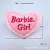 Pingente de Pelúcia Fofo em Formato de Coração Rosa Brinquedo de Pelúcia Desenho Animado Broche Chaveiro Pequeno Adorno Pendurado Boneca em Formato de Coração Decoração