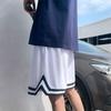 Shorts de verão soltos e retos, da moda, basquete, esportivo, cinco pontas, casual, para meninos, design de nicho, praia, em estoque