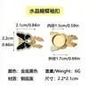 Botões de Punho Borboleta com Strass e Gotejamento de Óleo Feitos Sob Medida pelo Fabricante para Mulheres, Acessórios de Roupa de Metal, Joias de Botão, Acessórios de Roupa, Transfronteiriça