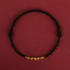 La Buena Suerte Llega con el Tiempo, Pulsera de Hilo Rojo para Hombres y Mujeres, Pequeñas Cuentas Doradas de Color Dorado, Pulsera Trenzada para el Año de Nacimiento, Cuentas de la Fortuna
