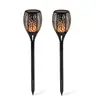 Lámpara de Llama 12LED Lámpara Solar para Calle Lámpara de Llama Antorcha Decorativa para Exterior Patio Lámpara de Suelo Dinámica Artificial