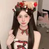 Diadema de Oso Navideño Linda Diadema con Lazo Decoración Navideña Accesorios para Fotos de Parque de Diversiones Adorno para la Cabeza de Año Nuevo