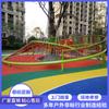 Gran parque infantil exterior para niños, combinación de red de escalada, equipo de parque de ejercicios de acondicionamiento físico para expansión al aire libre