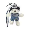Conjunto Tendência de Urso de Pelúcia Personalizado Chaveiro de Boneca Pingente de Bolsa de Brinquedo Fofo e Adorável Brinquedos no Atacado