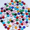 Accesorios de Pedrería Acrílica Redonda No Porosa de 4/6 mm con Base Plana para Manualidades DIY y Decoración