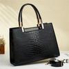 [Modelo de Gabinete de Parches] Bolso de Mano de Cuero Brillante para Mujer 2025 Nueva Textura Bolsa para Mujer de Exportación Gran Capacidad Bolso de Hombro Único Cruzado