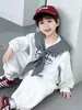 Conjunto de Sudadera para Niños de Primavera y Otoño, Conjunto Deportivo Elegante de Dos Piezas Estilo Coreano para Niños, Ropa Genial para Niños Pequeños
