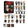 Calendario de Adviento de Personajes de Terror de Halloween 2025 Colgante Plano de Acrílico Decoración de Caja Sorpresa