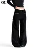 Jeans de Mezclilla Estilo Americano Retro Workwear 11KN para Hombres y Mujeres Holgados Estilo Callejero Diseño de Remaches Parche de Retazos Pantalones Casuales de Pierna Recta Pierna Ancha