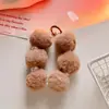 Creativo Colgante de Cadena para Teléfono Móvil de Bola Peluda de Otoño e Invierno Cadena Colgante de Bolso Versátil de Moda para Mujer Cadena de Joyería Pequeña Cadena para Llaves