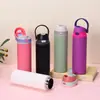 Nueva Taza Térmica Portátil Creativa de Doble Pared Acero Inoxidable 316 Botella de Agua Deportiva Taza de Agua Portátil para Exteriores con Popote