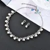 Conjunto de Collar y Aretes Europeos y Americanos Transfronterizo Joyería de Moda para Vestidos de Novia, Fiestas, Banquetes y Uso Diario