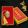 Placa de Oro Puro 999 con el Nombre del Famoso Monje Manjushri, Adorno Colgante para Coche, Recuerdo de la Montaña Wutai, Colgante de Buena Suerte, Colgante de Placa de Oro