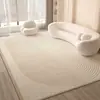 Tapete Estilo Creme para Sala de Estar, Luxo Leve de Alta Qualidade 2026 Novo Modelo, Tapete para Sofá de Casa, Tapete de Chão Resistente a Manchas para Quarto