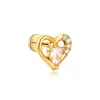 Aretes de Acero Inoxidable Oro de 18K Zircón Acero de Titanio Mini Piercings de Nariz de Rosca Piercing Anillos para Ombligo Joyería Transfronteriza Europea y Americana