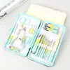 Conjunto de Cortadores de Unha de 18 Peças com Cor Gradiente, Ferramentas de Manicure de Beleza para Casa, Conjunto Completo de Cortadores de Unha, Conjunto Colorido de Cortadores de Unha