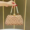 Bolso de mano de alta gama para mujer, bolso cruzado para mujer, bolso de lujo ligero, clutch elegante, bolso de noche de moda con incrustaciones de diamantes