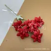 Salón de Bodas Flores Artificiales Rojas Hortensia Borgoña Rosa Material de Flores para Boda Decoración de Guía de Carretera Decoración de Ingeniería de Ventanas