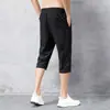 Pantalones Cortos Capri de Seda Helada Explosivos Transfronterizos para Hombre Verano Delgados Modernos Casuales Deportivos para Hombre Holgados