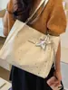 2026 Nuevo Bolso Tote Estilo Coreano Ins Estrella Diamante Brillante para Mujer, Bolso de Hombro de Gran Capacidad, Versátil para el Viaje Diario
