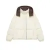 Al por mayor transfronterizo 2026 moda europea y americana versátil casual simple reversible con capucha chaqueta de algodón para mujer A68057