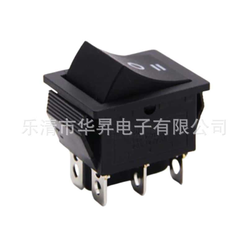 KCD4六脚三挡实心红盖船型开关2