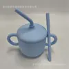 Com alça binaural tipo pétala aberta copo de silicone para lanches caixa de lanches para bebê copo criativo para beber pronta entrega