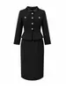 2616409-Vestido Falso de Dos Piezas Ligeramente Maduro de Gama Alta Profesional Cintura Ceñida Falda con Temperamento de Socialité Ropa para Mujer Nanyou