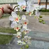 2026 Nuevo Modelo Flores Artificiales Blancas Fabricante Comercio Exterior Rosas Blancas Hortensias Peonías Pasillo de Boda Flores Falsas Mayoreo