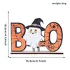 Decorações de Halloween Transfronteiriças, Decorações para Festa do Festival dos Fantasmas, Artesanato em Madeira, Enfeites Criativos de Casa Assombrada e Abóbora para Mesa