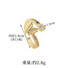 Nuevo baño de oro anillo de oro de 18 quilates lujo ligero mariposa incrustado anillo de circonio Joker joyería de mano de alta gama venta al por mayor