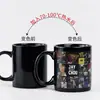 Taza Cerámica Sensor Frío y Calor Mate Transferencia Térmica Taza Café en Blanco DIY Mango Redondo Tipo C Taza Exquisita que Cambia de Color