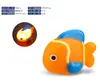 Lámpara de Agua Animal Popular Sensible al Tacto Transfronteriza Juguete para Baño Flotante Brillante de Tortuga Tiburón para Juego de Agua de Bebé