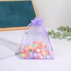 Bolsa de Malha de Nylon com Cordão de Organza Bolsa de Gaze Respirável com Cordão Bolsa de Presente Armazenamento de Lenço de Seda de Organza