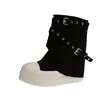 Botines de Tobillo con Suela Gruesa para Mujer que Aumentan la Altura 2026 Otoño Nuevo Estilo Botines Cortos con Hebilla Plataforma que Aumenta la Altura Retro Adelgazantes Botas de Moda
