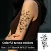 Tatuagem Adesivo Flor Lírio Borboleta Cruzada Colorida à Prova d'Água Duradoura Flor de Braço Braço Coxa Estilo Europeu Americano Costas