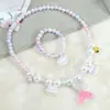 Accesorios de joyería para niñas princesas, collar y pulsera de concha con cola de sirena, joyería para niñas