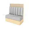 Sofá de cabina personalizado para casa de té comercial, cafetería, restaurante occidental, hot pot, restaurante de comida japonesa, mesa y sillas de mimbre tejido de madera maciza montadas en la pared