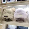 Gorro Esponjoso con Orejas de Oso para Niños 2023 Explosiones Invierno Espesado Cálido Peludo Gorro de Piel Sintética