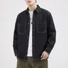 Otoño 2026 Nueva Chaqueta Camisa de Trabajo Retro Japonesa Holgada Casual Manga Larga Mezclilla Estilo Americano Camisa de Algodón para Hombre