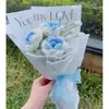 Buquê de Flores de Tricô de Rosa Transfronteiriço Flores de Lã Tricotadas à Mão Eventos de Aniversário Presentes Amazon Quente Atacado