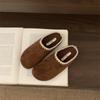 Zapatos Birkenstock de Suela Gruesa con Forro de Felpa para Otoño 2025, Zapatillas de Media Caña Modernas y Versátiles, Zapatillas de Casa para Dedos de los Pies, Zapatos de Algodón Retro sin Cordones