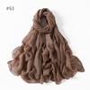 Clássico Transfronteiriço Feminino Cor Sólida Voile Algodão e Linho Respirável Fino Cachecol Longo Cachecol Macio Hijab Cachecol de Seda em Estoque