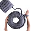 Almohada para siesta estilo nórdico Almohada para el hogar OHHIO Cojín de almohada trenzado hecho a mano Hilo para núcleo de tanque Almohada de rosquilla
