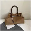 Bolso Casual Retro de Gran Capacidad 2025 Nuevo Versátil para Viajes Diarios Bolso de Hombro para Mujer Bolso Tote de Mano de Gamuza