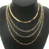 Europa y Estados Unidos joyería nueva transfronteriza creativa simple cadena de serpiente plana multicapa mezcla personalidad cadena collar para clavícula venta al por mayor