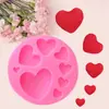 Tamanho 8 amor coração padrão flip açúcar silicone molde silicone líquido molde DIY chocolate bolo molde