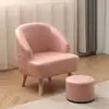 Sofá individual de tejido técnico balcón apartamento pequeño dormitorio sin lavado cómodo sofá perezoso madera maciza nórdica simple moderno
