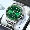 Relógio masculino fantasma d'água verde fivela borboleta bilateral oco Tourbillon calendário luminoso à prova d'água treme uma geração de cabelo